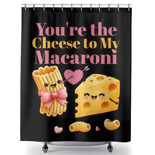 Your the cheese to my macaroni Shower Curtains
