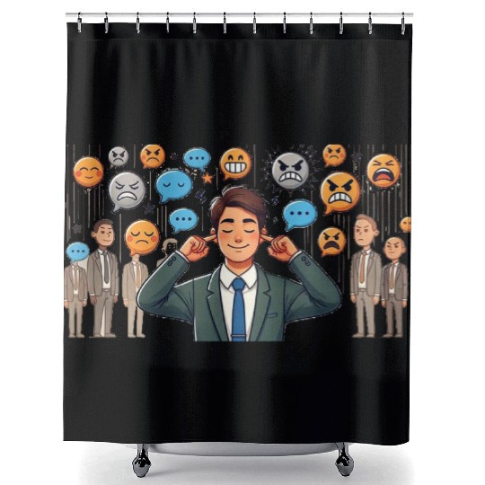 clear mind Shower Curtains