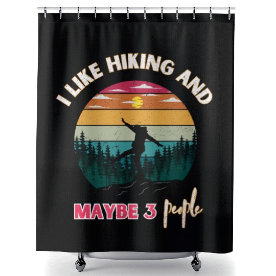 Hiking companions Shower Curtains