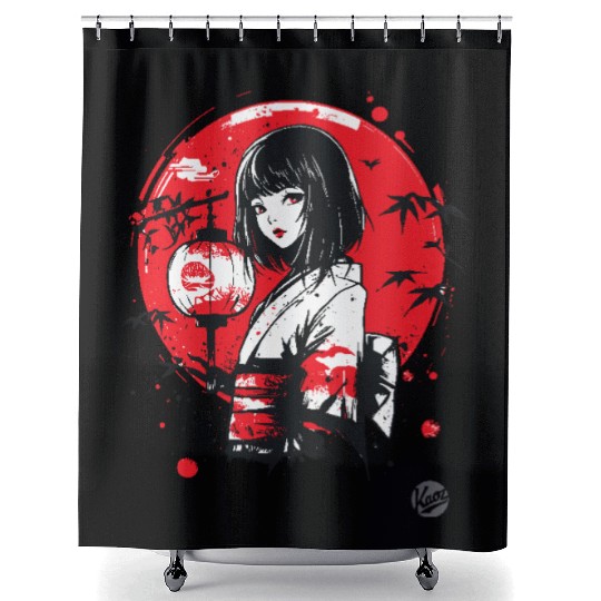 Japan Kimono – Geisha Times Shower Curtains