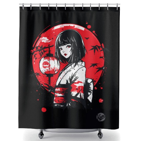 Japan Kimono – Geisha Times Shower Curtains