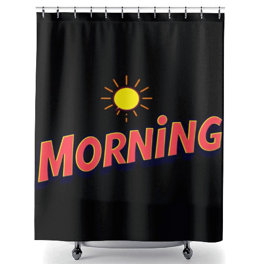 Morning with a sun Shower Curtains
