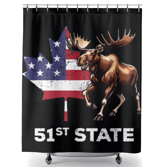 Canada 51st State United States Funny Trump Quote Shower Curtains