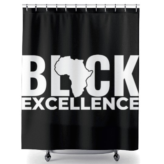 Black Excellence Shower Curtains
