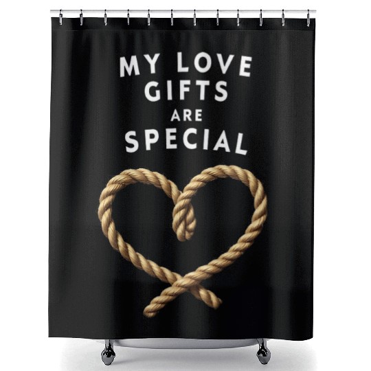 Funny BDSM Valentine My Love Gifts Are Special Shower Curtains