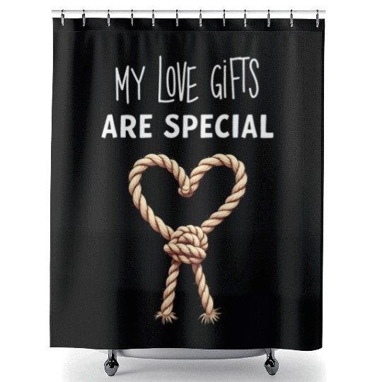 Funny BDSM Valentine My Love Gifts Are Special Shower Curtains