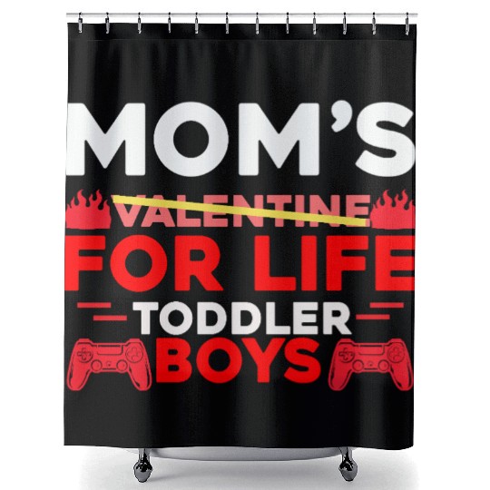 Mom s Valentine for Life Toddler Boys Shower Curtains