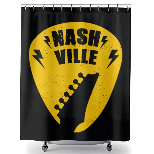 Nashville Music City Guitar Pick Shower Curtains