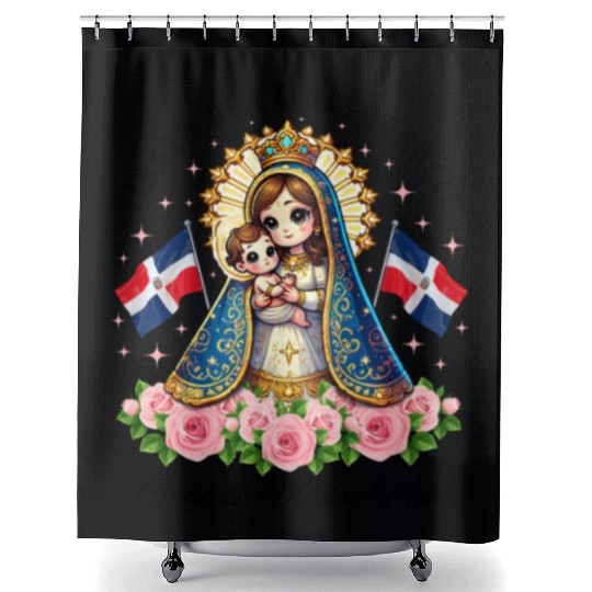 Our Lady of Altagracia Dominican Republic Catholic Shower Curtains