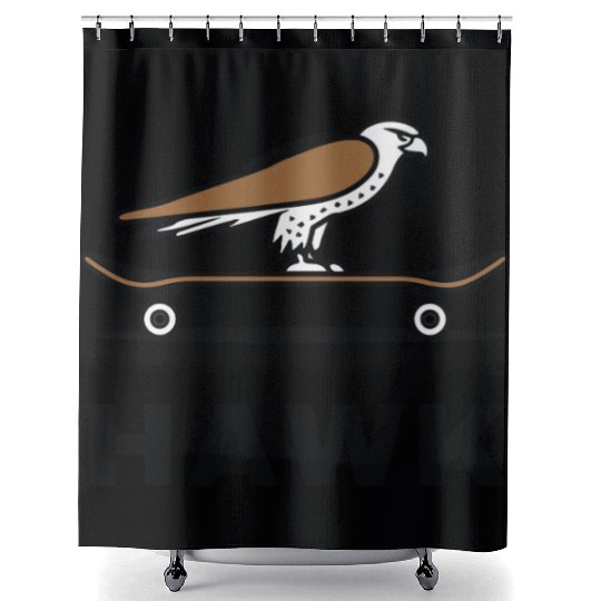 Hawk Skater Fan Skateboard Stunts Freestyle Gift Shower Curtains