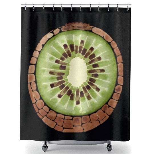Kiwi Freshness In Green Shower Curtains
