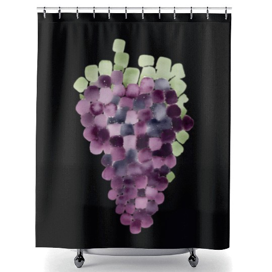 Grape Mosaic Shower Curtains