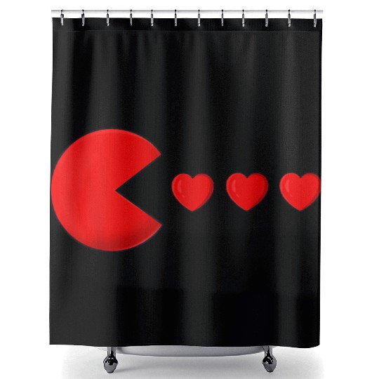 Valentines Day Hearts Funny Shower Curtains