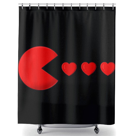 Valentines Day Hearts Funny Shower Curtains