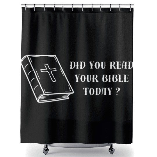 Read your bible, Christian Clothes Shower Curtains