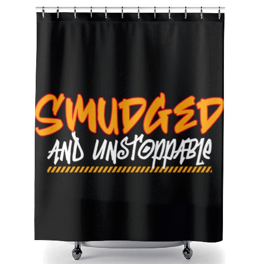 Smudged and Unstoppable Indigenous peoples Shower Curtains