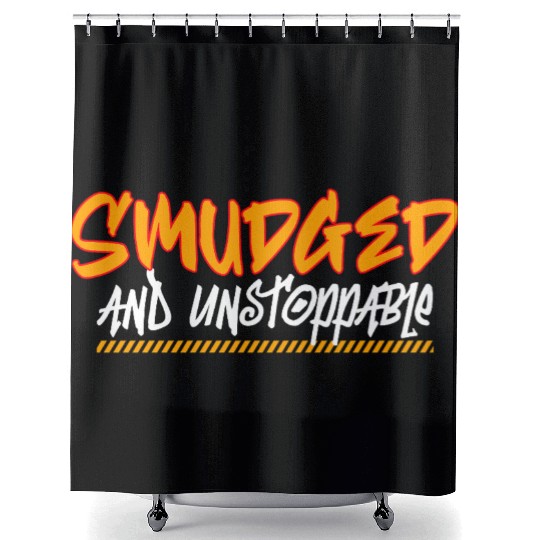Smudged and Unstoppable Indigenous peoples Shower Curtains