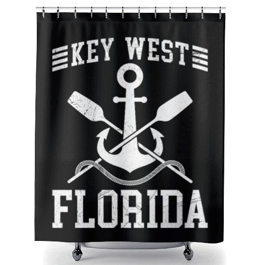 KEY-WEST FLORIDA Sailing Sunshine-State West Keys Shower Curtains