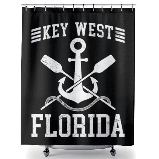KEY-WEST FLORIDA Sailing Sunshine-State West Keys Shower Curtains