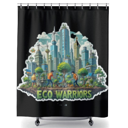 Fight for the Future: Eco Warriors for a Greener T Shower Curtains