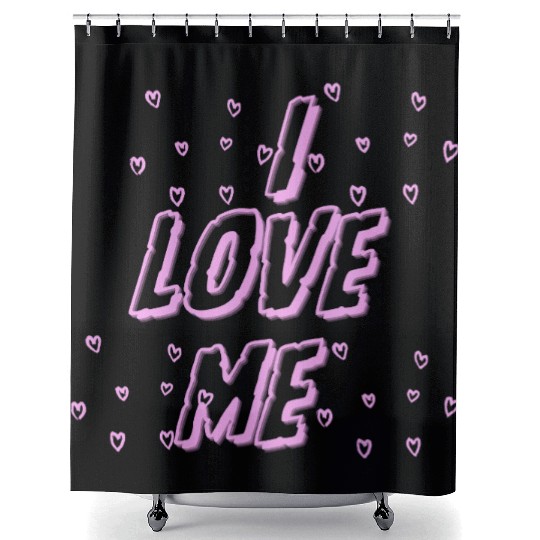 I love me – Self-Love & Confidence Design Shower Curtains