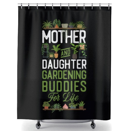 Plant Lover Gardening Mom Daughter Shower Curtains