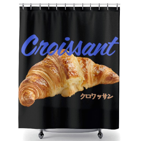 Croissant Lover Shower Curtains