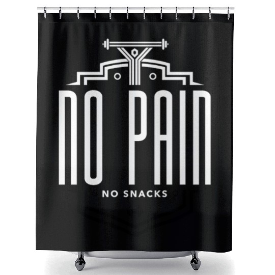 No Pain No Snacks Hiit Cardio Shower Curtains