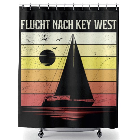 Florida ESCAPE TO KEY-WEST Sailing Florida Shower Curtains