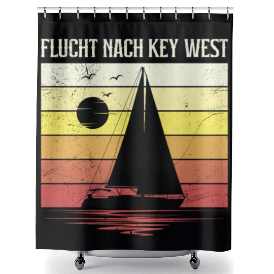 Florida ESCAPE TO KEY-WEST Sailing Florida Shower Curtains