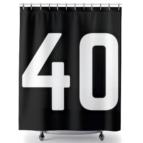 40th birthday Shower Curtains