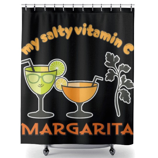Margarita my salty vitamin C Shower Curtains