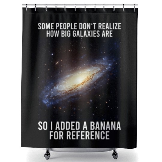 Galaxy Meme Science Astrophysics Astrology Shower Curtains