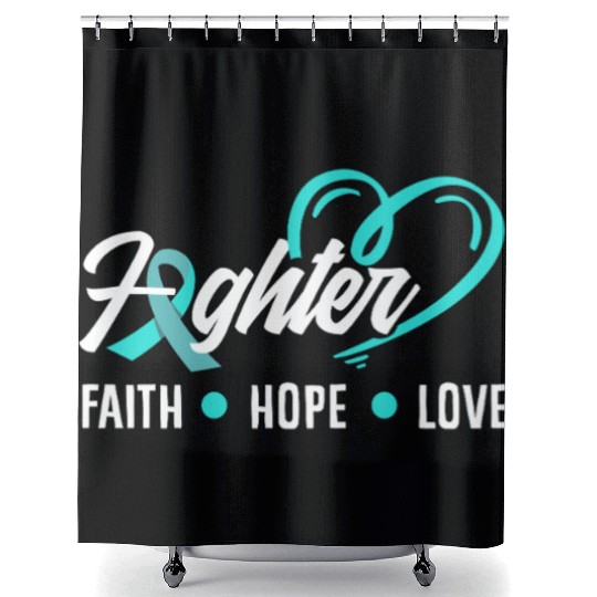 PTSD Awareness Faith Hope Love Fighter Shower Curtains