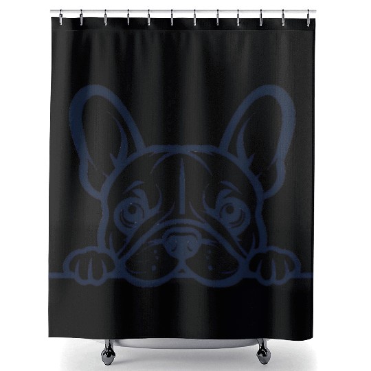 French Bulldog Frenchie Sweet Face Shower Curtains