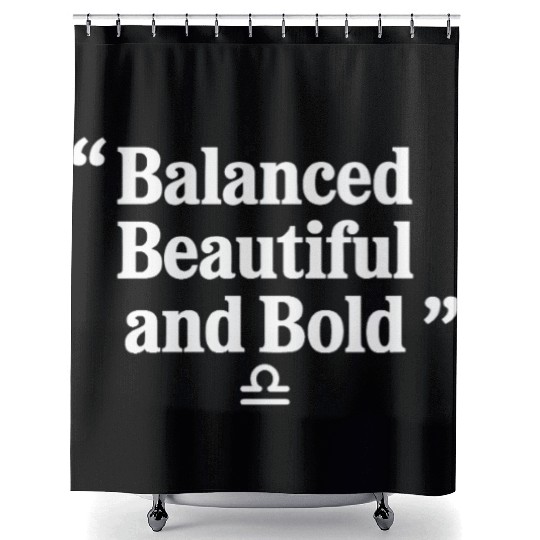 Balanced Beautiful Bold Libra Character Zodiac Shower Curtains