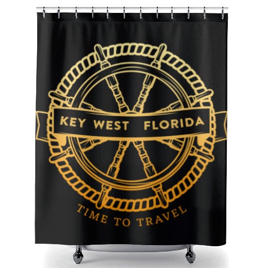 Sunshine-State KEY-WEST, FL Coastal Sailing Shower Curtains