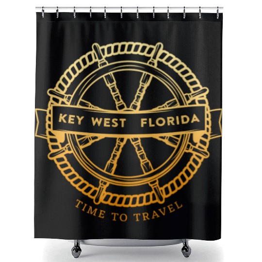 Sunshine-State KEY-WEST, FL Coastal Sailing Shower Curtains