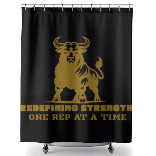 Redefining strength, Adaptive fitness Shower Curtains
