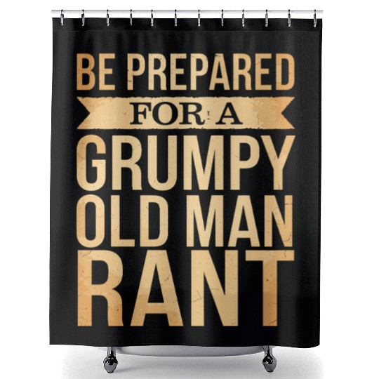 Grumpy Old Man Shower Curtains