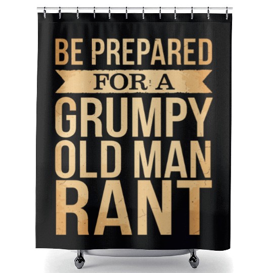 Grumpy Old Man Shower Curtains