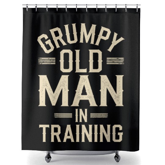 Grumpy Old Man Shower Curtains