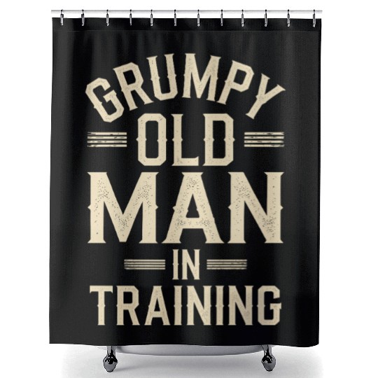 Grumpy Old Man Shower Curtains