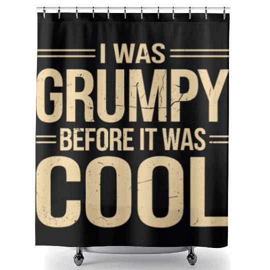 Grumpy Old Man Shower Curtains