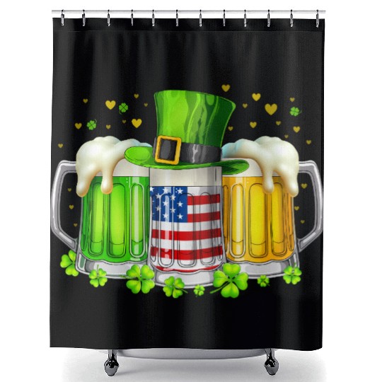 Irish Beer Ireland St Patricks Day Drinking Party Shower Curtains