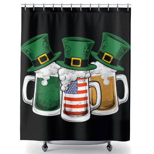 Irish Beer Ireland St Patricks Day Drinking Party Shower Curtains