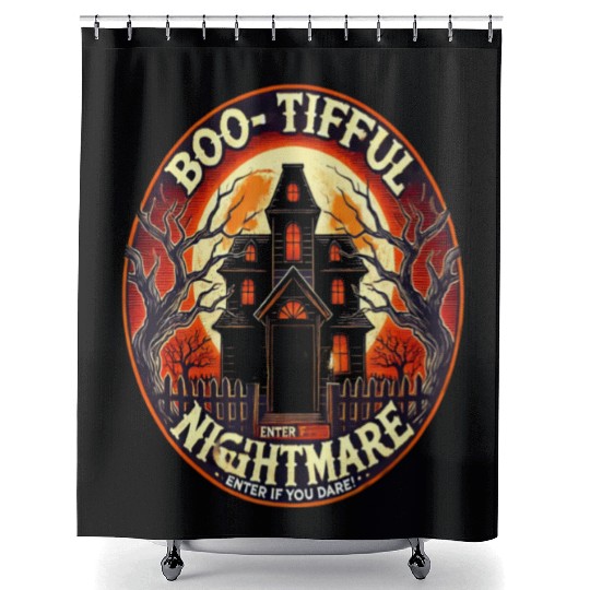 Haunted House Horror - Spooky Halloween Nightmare Shower Curtains