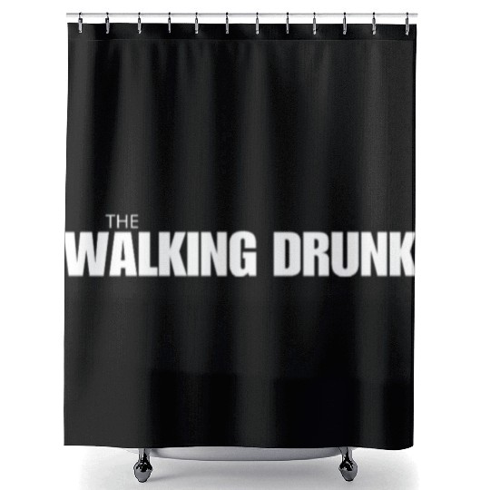 The Walking Drunk Shower Curtains