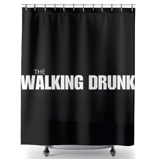 The Walking Drunk Shower Curtains