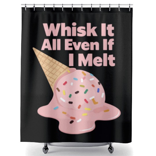 Whisk It All – Cute Ice Cream & Baking Pun Shower Curtains